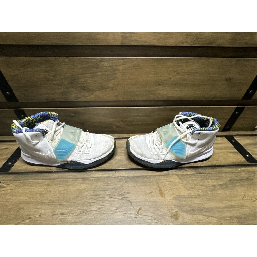 NIKE KYRIE 6 Boy's 7Y , White Sapphire Laser‎ Crimson Blue. BQ5599-146.